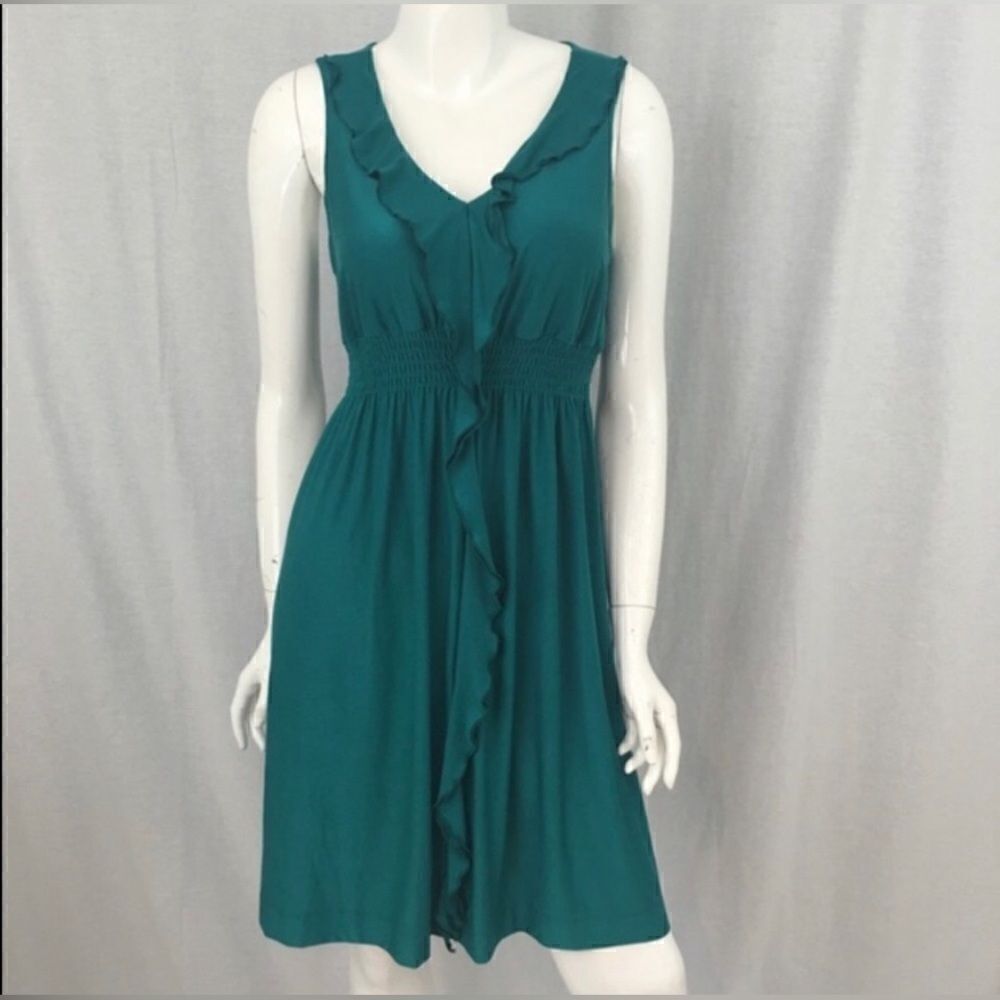 Soma ruffle front v neck sleeveless short dress sz XS